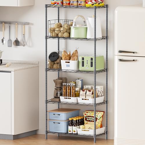 5-Tier Adjustable Metal Wire Shelving Unit Y545