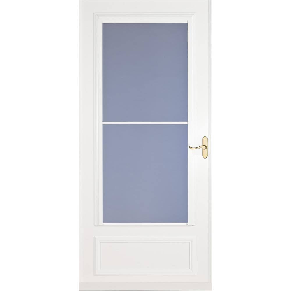 White Mid-View Wood Core Storm Door S422810