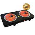 Matte Black Electric Dual Coil Burner Cooktop H1728