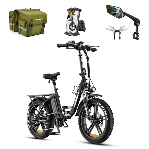 750W 48V 768WH Removable Battery Foldable 20''×4.0" Fat Tire Electric Bike E673
