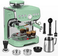 15 Bar Espresso Machine with Grinder and Steam Wand, 68Oz Water Tank, Green C952046
