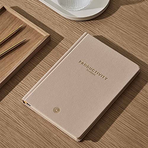 3-Month Productivity Planner, A5 Undated Quarterly Planner (Black) P452