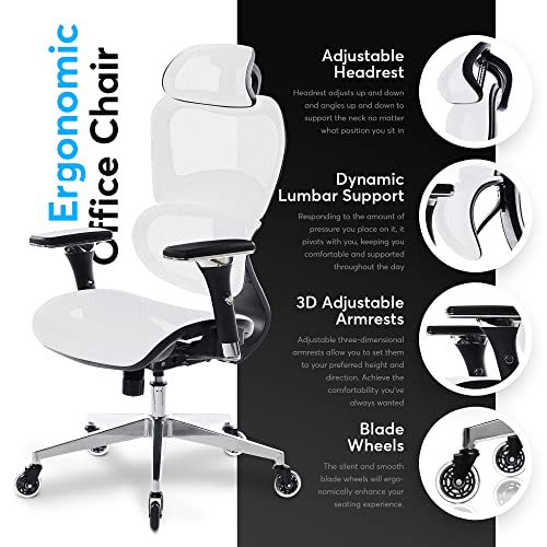 Ergonomic Office Chair with 4D Adjustable Armrest, Mesh (Black) Z68479
