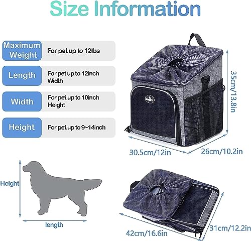 Dog Bike Basket Carrier with Reflective Strips and 2 Side Storage Pockets C33215