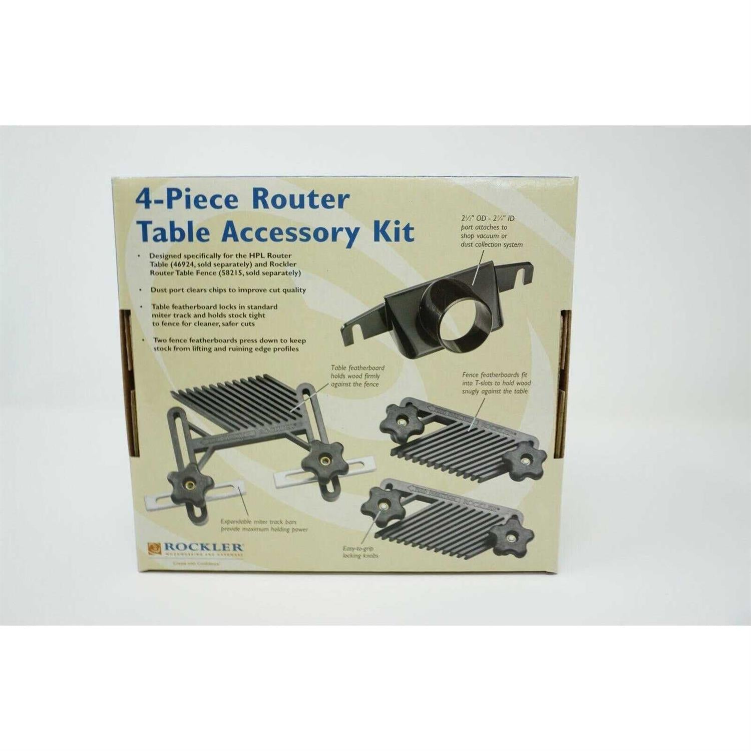Router Table Accessory Kit Includes Fence Featherboards & Dust Port W898
