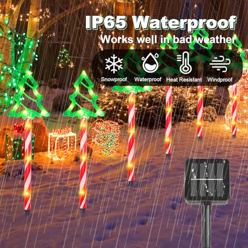 6 Pack Solar Christmas Pathway Lights Q238604