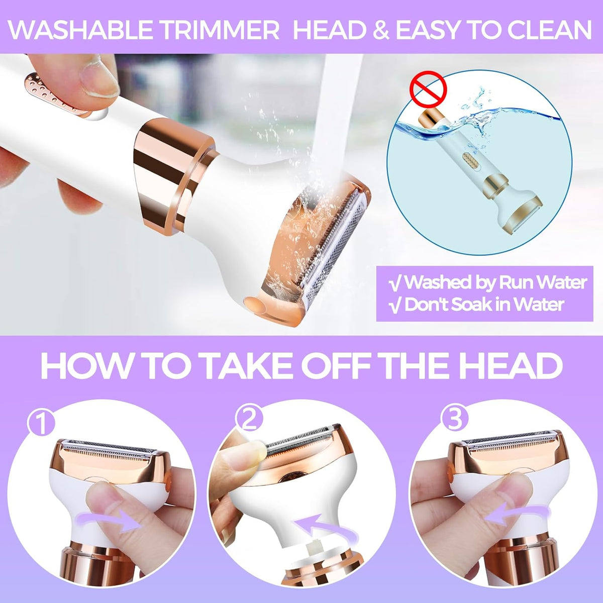 4 in 1 Rechargeable Electric Razor for Women G579