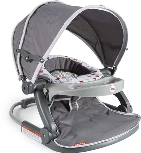 Travel Baby Chair Floor Seat with Snack Tray and Canopy D48377