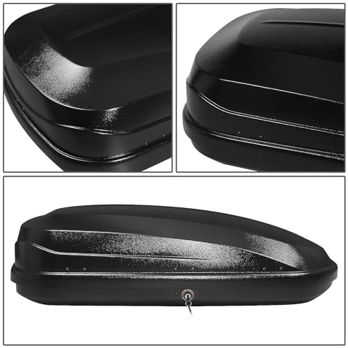 12.7 cu. ft. Black Hard Shell Rooftop Cargo Carrier 55 x 34.5 x 14 Inches 110 LBS N932