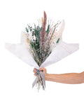 Large Dried Floral Bouquet, White, 16″ x 12″ P75888