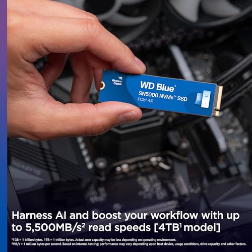 500GB WD Blue SN580 NVMe Internal Solid State Drive SSD - Gen4 x4 PCIe 16Gb/s, M.2 2280 Z840100