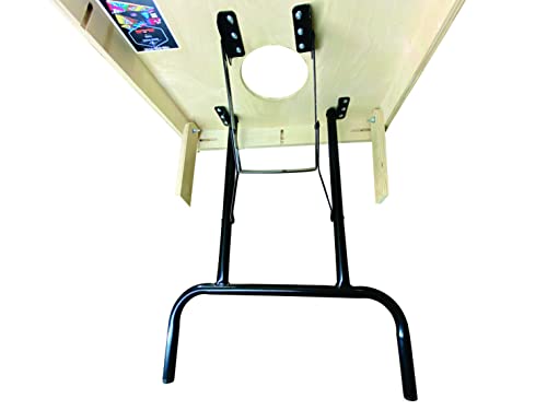 27 In Steel Powder Coated Gloss Black Folding Table Legs (4) O38536