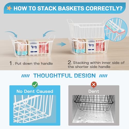 Black 4 Pack Stackable Freezer Organizer Bins P213