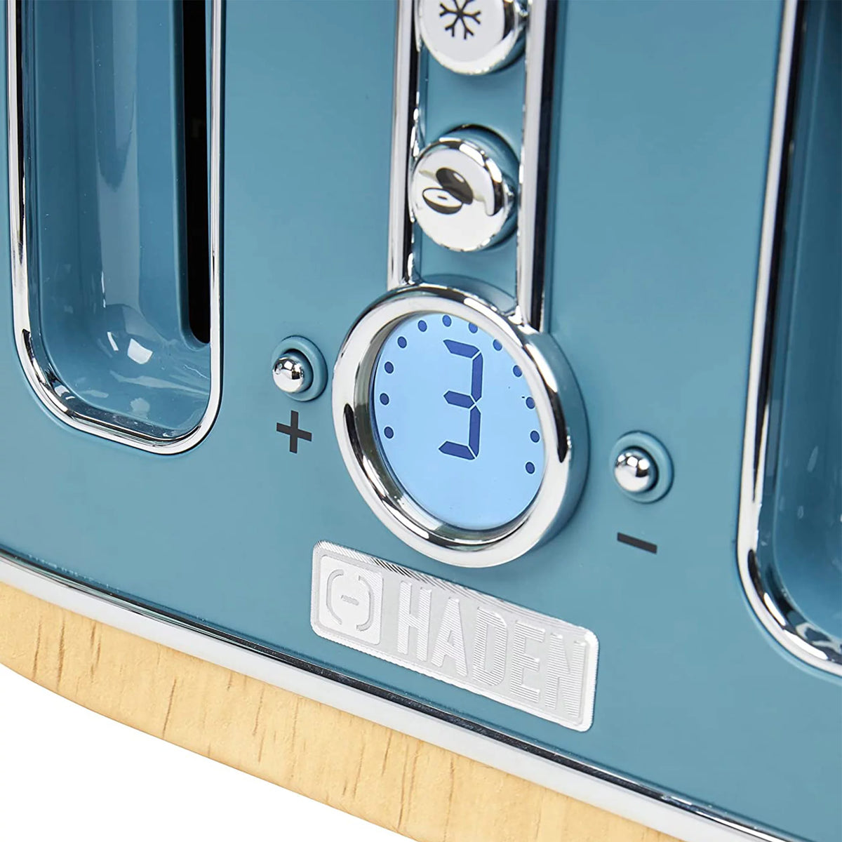 4 Slice Wide Slot Toaster Stone Blue A6298