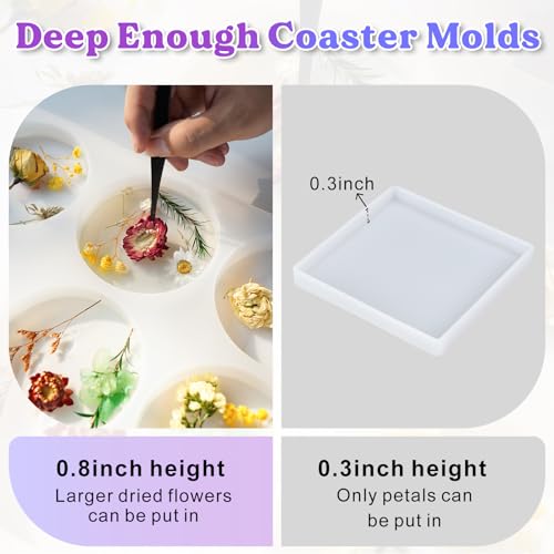 Large 6 Cavity Round Silicone Coaster Molds J97969