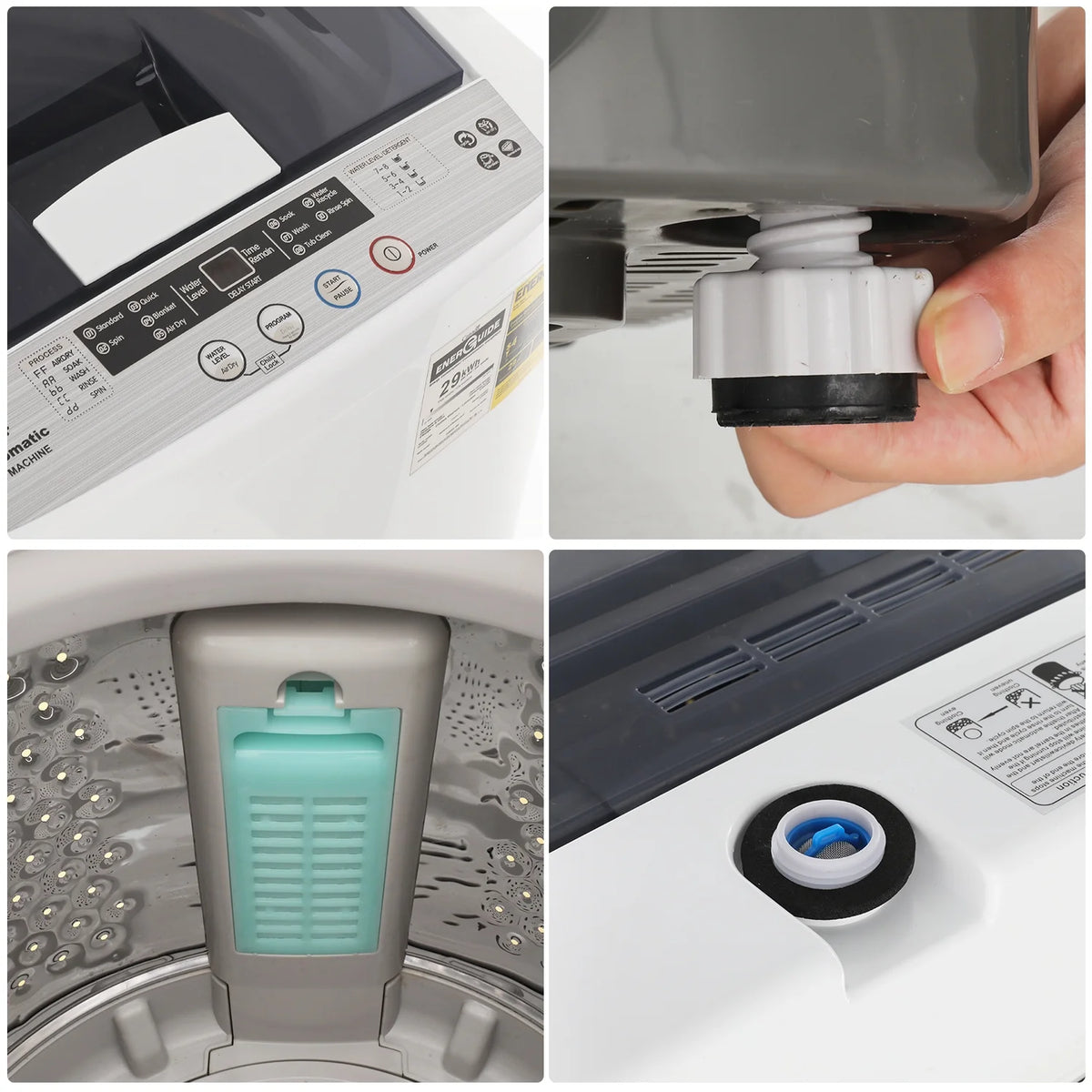 17.8 lb. Capacity Portable Washer and Dryer Combo with Clear Lid R329694