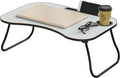 Gray Foldable Laptop Table with Cup Holder O3343