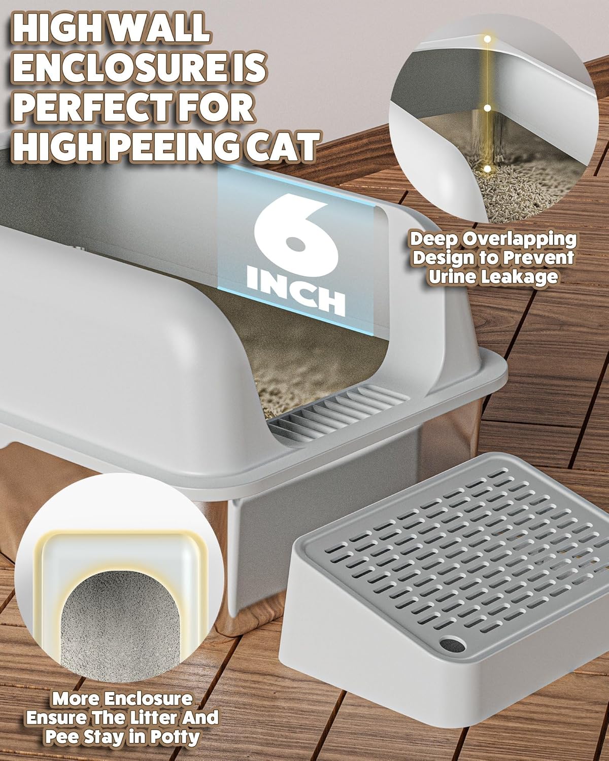 Extra Large Stainless Steel Cat Litter Box with Lid Z185