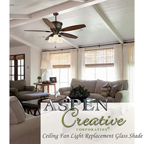 Clear Seeded Ceiling Fan Replacement Glass Shade, 4-3/4" D x 4-3/4" H, 4 Pcs Q97479