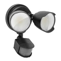 15W 1500 Lumen LED Security Lights with Motion Sensor Outdoor, 3000K/5000K Light, IP65 Waterproof, Dusk to Dawn, Dual-Head Flood Wall Light (Black) W282