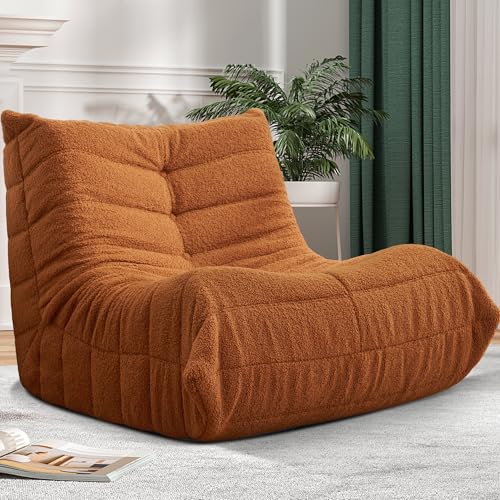 Black Plush Bean Bag Chair with Memory Foam C235