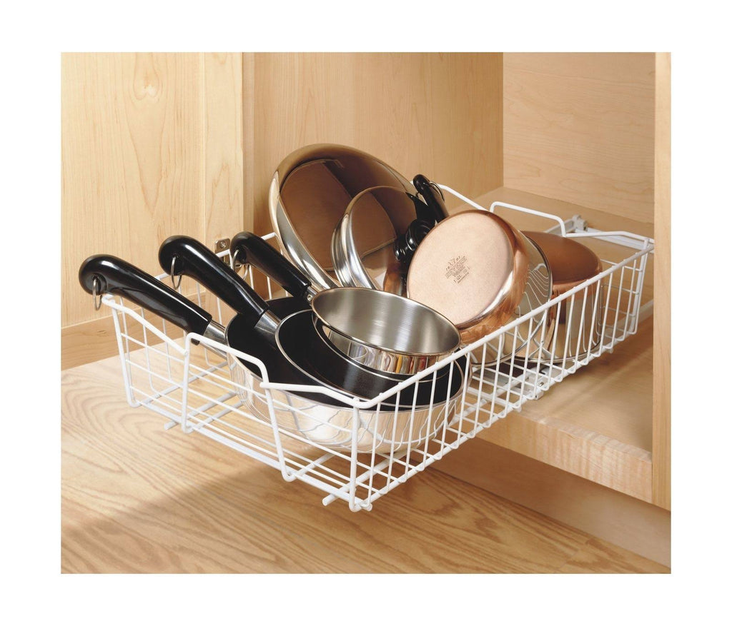 White 14-inch Wide Cabinet Organizer O230261