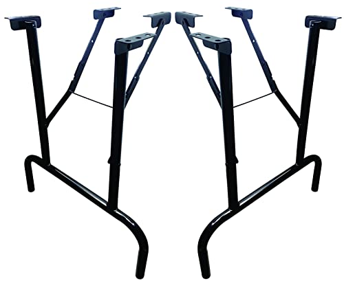 27 In Steel Powder Coated Gloss Black Folding Table Legs (4) O38536