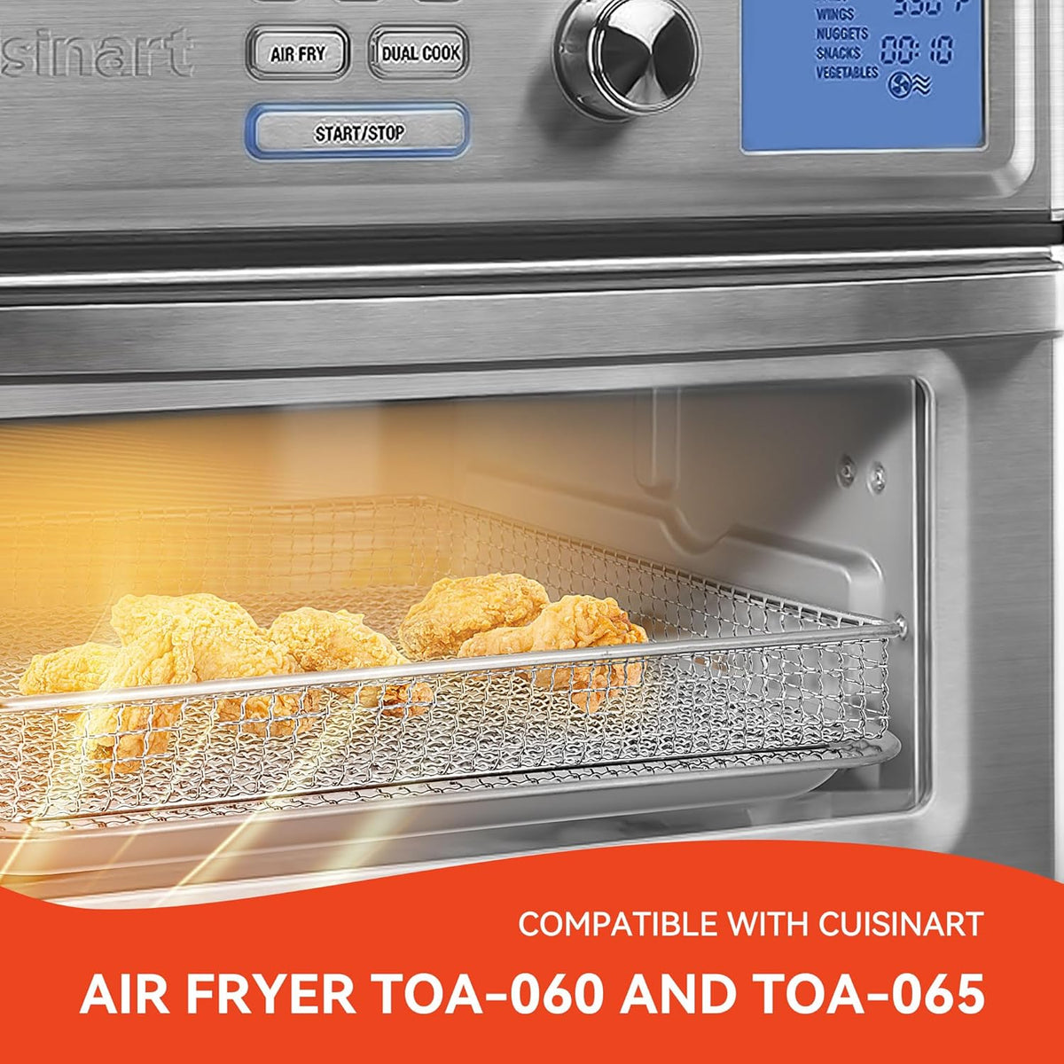 Stainless Steel Air Fryer Basket and Baking Tray (1 Set) S203207