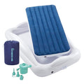 Navy Blue Inflatable Toddler Travel Bed with Safety Bumpers X71765