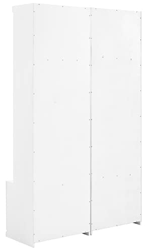 White 2-Piece Entryway Set with 2 Hall Trees N312