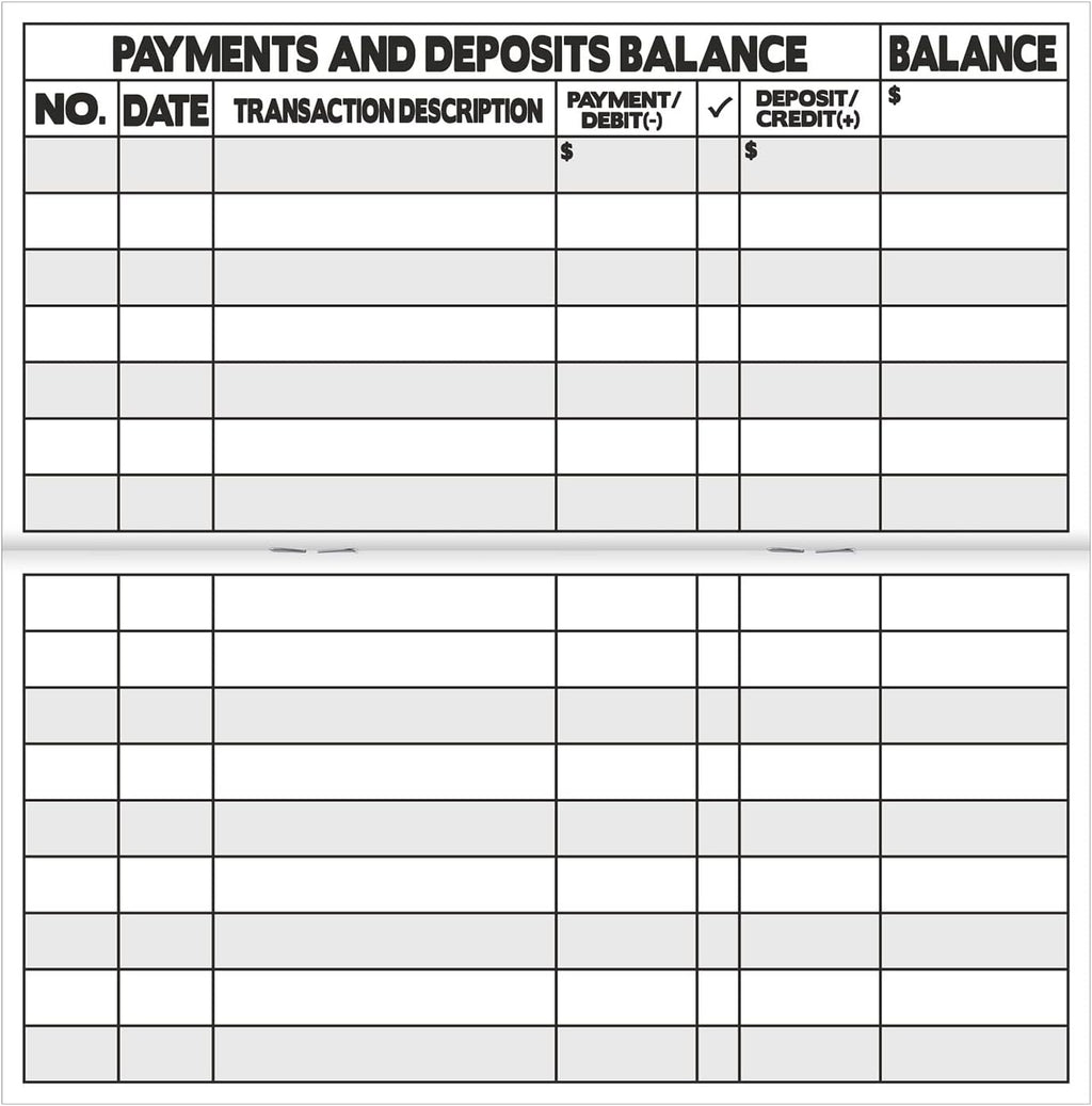 16 Pcs Large Print Checkbook Register H794398
