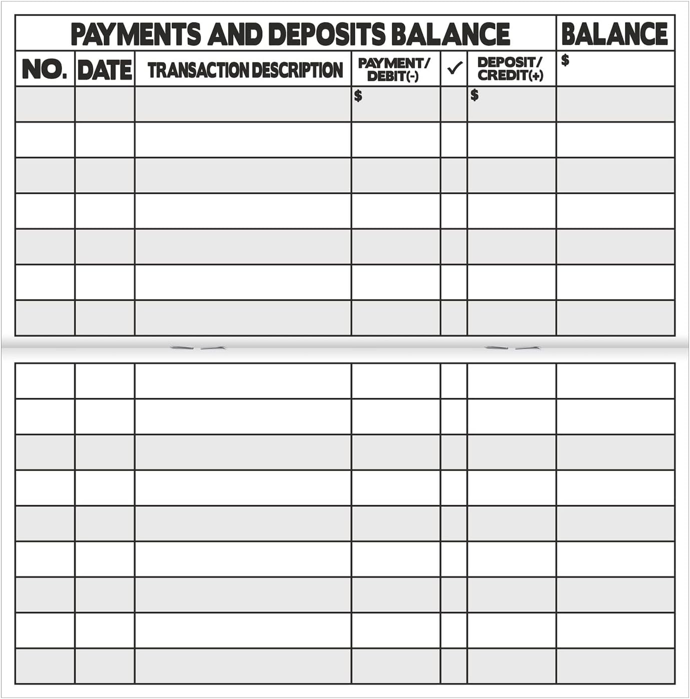 16 Pcs Large Print Checkbook Register H794398