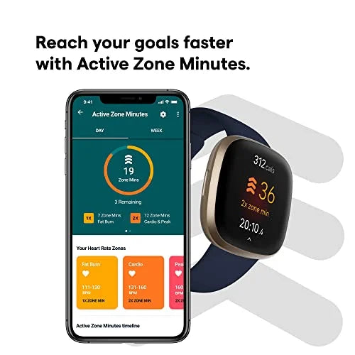 Midnight Blue/Gold Smartwatch with GPS S4449