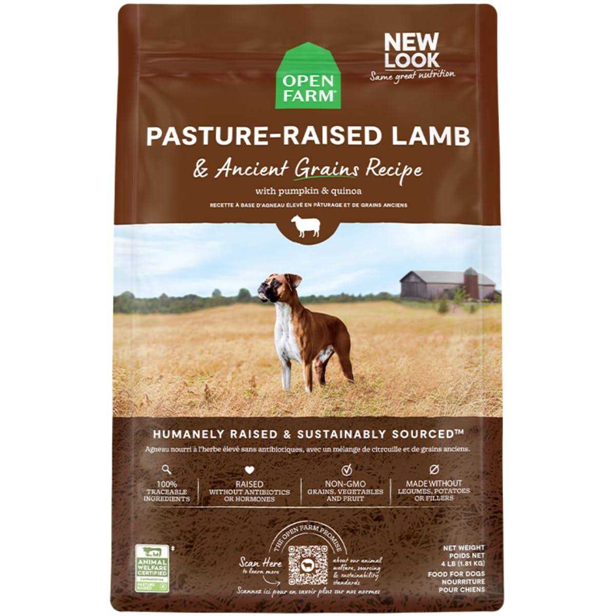 Pasture Raised Lamb Ancient Grains Dry Dog Food M369084