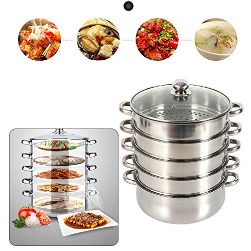 3 Tier Stainless Steel Steamer Pot with Lid D9024
