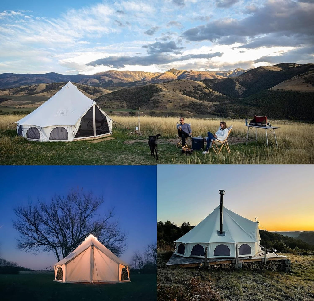 Canvas Bell Tent with Stove Jack T658