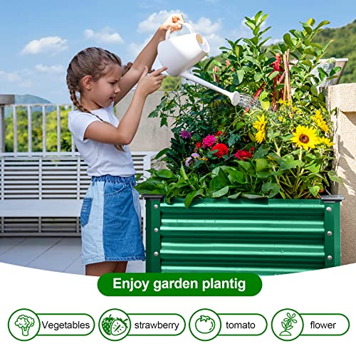 Galvanized Raised Garden Bed with Legs, Oval Large Metal Raised Garden Beds K3416
