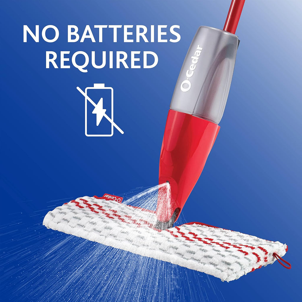 Red Microfiber Spray Mop with 4 Extra Refills H616