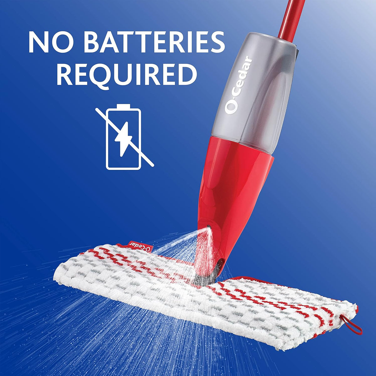 Red Microfiber Spray Mop with 4 Extra Refills H616