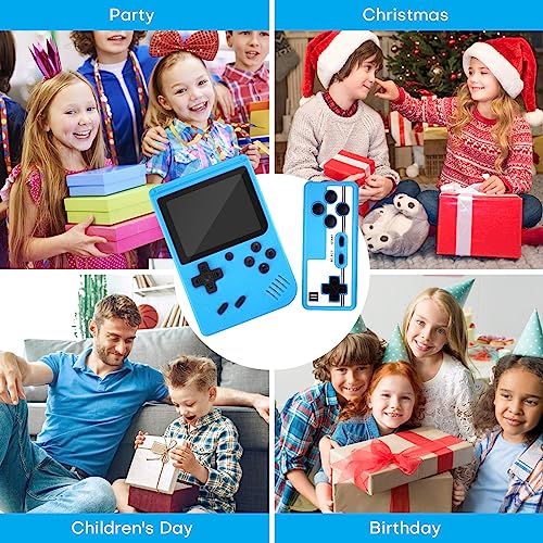 Handheld Retro Video Game Console with 3.0 Inch Screen (Blue-800 Games) R8294