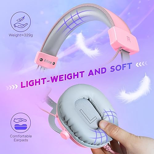 Black USB Over-Ear Wired Gaming Headset with Detachable Microphone U87574