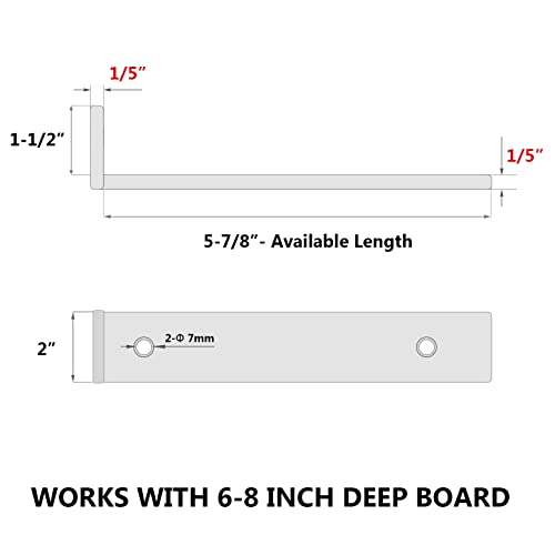 Black Powder Coated Steel Floating Shelf Brackets 4-Pack T17495