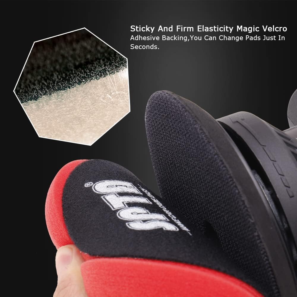 Cordless Car Buffer Polisher with 2Pcs 12V Lithium Rechargeable Battery Brushless Polisher, 2.0Ah M9987