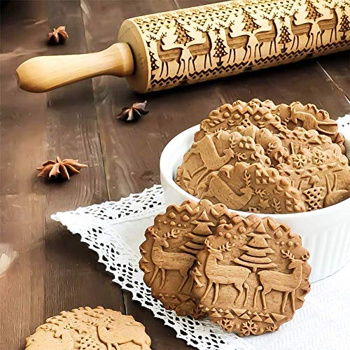 Christmas Wooden Rolling Pins L951543