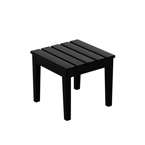 Black 18" HDPE Outdoor Side Table V529604