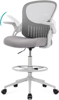Grey Mid Back Mesh Drafting Chair X44622
