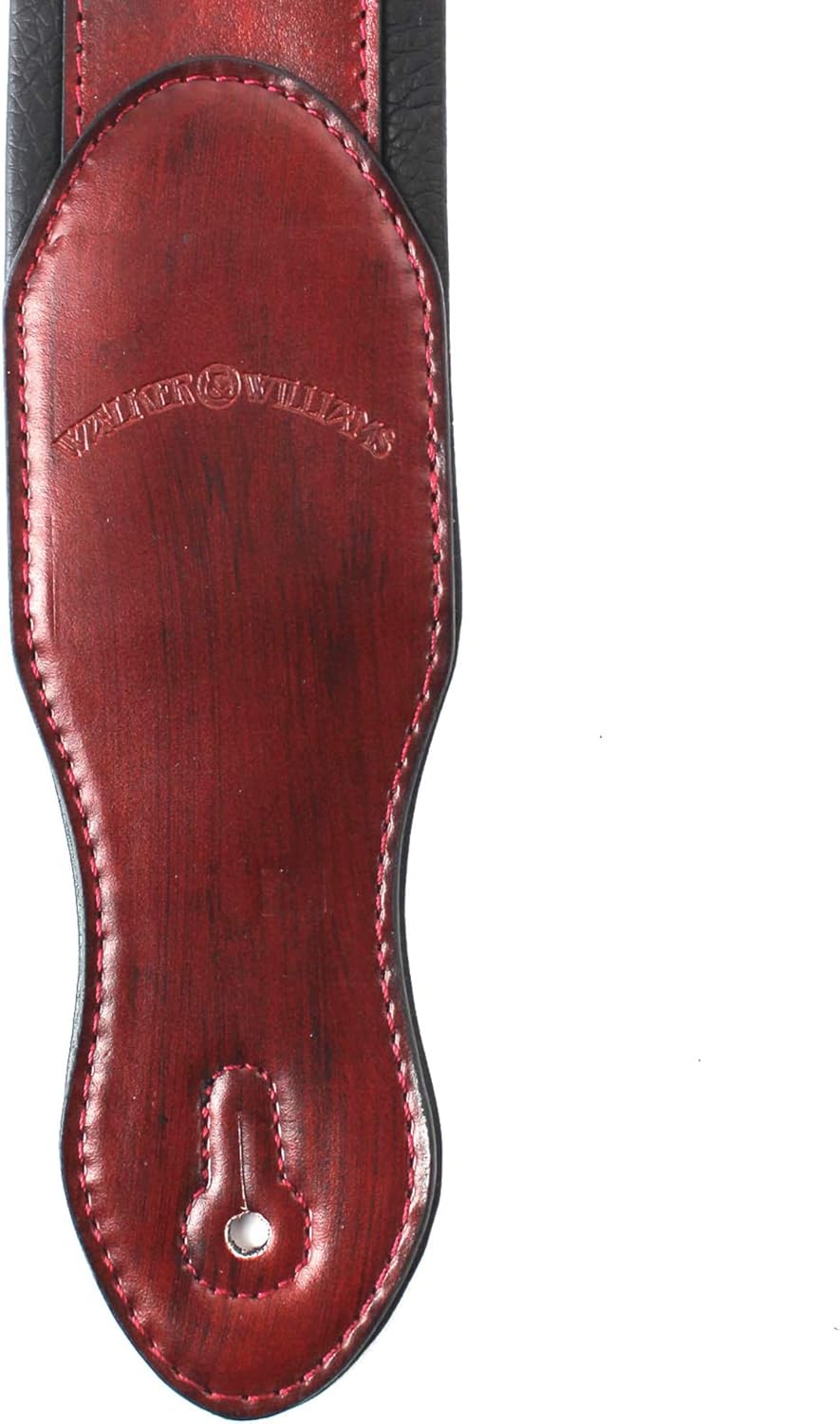 Mahogany Brown Full Grain Leather Guitar Strap F9828