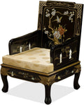 Black Lacquer Wooden Arm Chair S805