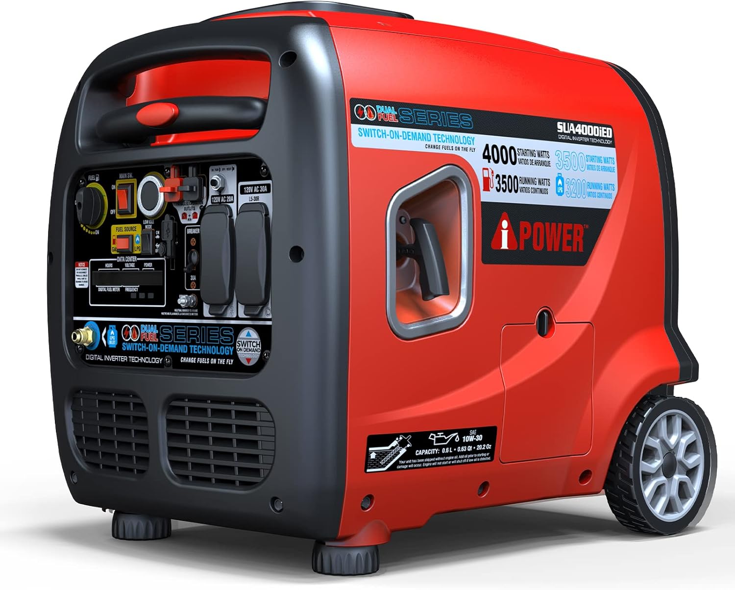 4000 Watt Portable Inverter Generator Gas & Propane Powered X865980