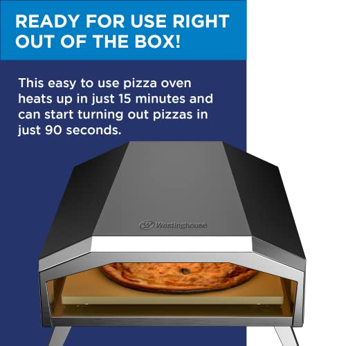 Electric Pizza Oven with 12 Inch Ceramic Stone, Stainless Steel D504255